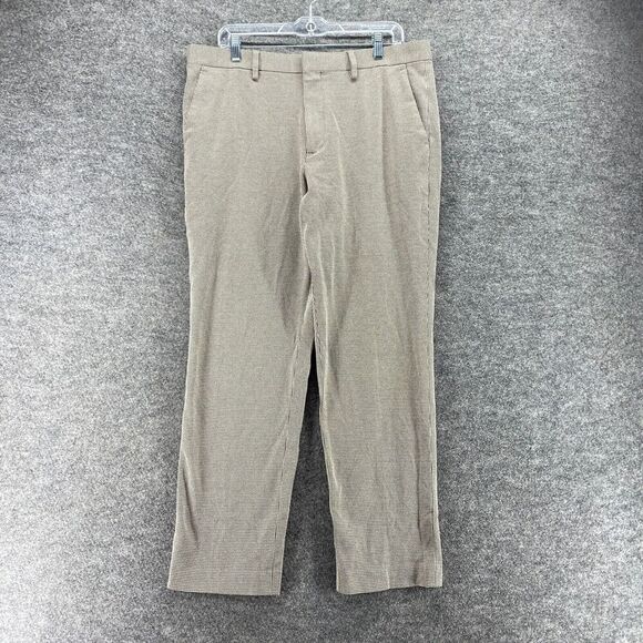 Express Dress Pants Men 34*32 Gray Mid Rise Pleaated Straight Cotton Pockets - Picture 1 of 8